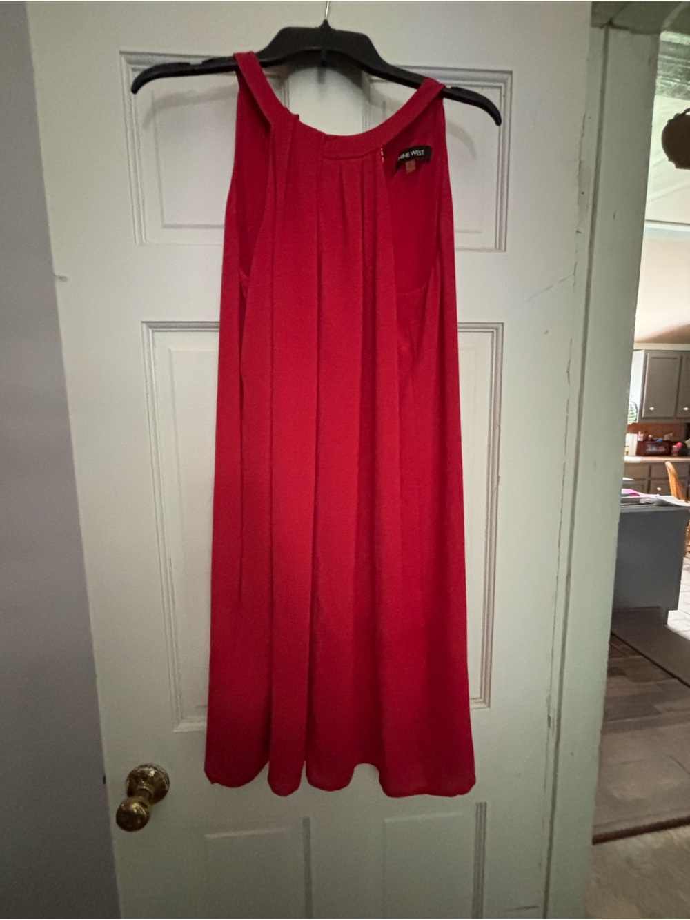 Nine West Red Maxi Pleated Skirt